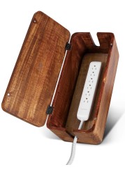 Large Cable Management Box - Cable Organizer Box and Power Strip Box for Electrical Cord Management - Hide Desk Cord and Floor Cables - Wire Storage and Organization for Cords