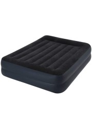 Intex Airbed Inflatable Double Mattress With Bulit In Electric Pump, 152 X 203 X 42 Cm, 64124, Black, 64124