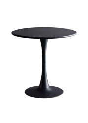 Jeffcoco Furniture Outdoor Table Round metal Patio Table,Garden Table,Black White Coffee Table Side Table Indoor Furniture Metal Frame home decor single table 1 piece (White)