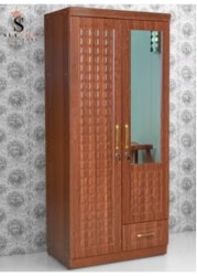2 Door Wooden Wardrobe Cabinet Cupboard Engineered Wood Perfect Modern Stylish Heavy Duty