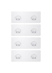 Conworld 4 Packs Shower Caddy Adhesive Replacement, Strong Sticky Heavy-duty Wall Adhesives Nail Free Transparent Adhesive Pad, Adhesives Hook for Shower Caddy, Bathroom Storage Shelves