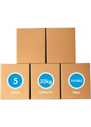Cardboard Carton Box Size - 45x45x70 CM, 5ply (Pack of 5)