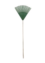 Egardenkart Store Garden Leaf Rake Pvc/Wooden Handle 22 Teeth (Green)