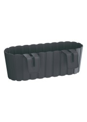 Prosperplast Bordee Flower Case Pot Dark Grey 38x21x13cm