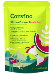 Convino: A Compost Starter/Accelerator Which Help to Reduce Kitchen Waste Odor and Convert Yard Waste to Fertile Humus for All Composting Systems. Comes in 1 Package That Contains 4 Packets Inside
