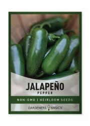 Gardeners Basics, Jalapeno Pepper Seeds for Planting Heirloom Non-GMO Jalapeno Peppers Plant Seeds for Home Garden Vegetables Makes a Great Gift for Gardeners