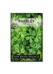Sow Right Seeds - Flat Leaf Parsley Seed for Planting - Non-GMO Heirloom Packet with Instructions to Plant and Grow a Kitchen Herb Garden - Indoor or Outdoor - Great for Hydroponics Growing (1)