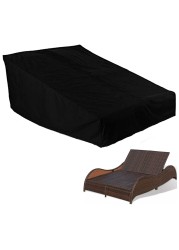 UCARE Double Wide Patio Chaise Lounge Chair Cover Waterproof 82in Outdoor Patio 2 Person Rattan Daybed Sofa Recliner Chaise Longue Protector Dust Furniture Covers
