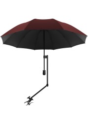 XLINGZA UPF 50 Beach Umbrella with Adjustable Universal Clamp for Stroller Bleacher Patio Fishing BBQ Parties