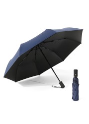 Generic-Dark blue Auto Open/Close Umbrella Compact Sun&amp;Rain Umbrella Portable Travel Umbrella Sun-proof Wind-proof Umbrella