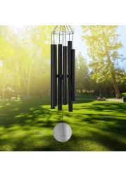 FDOCOI Wind Chimes Outdoor Deep Tone, 45Inch Sympathy Wind Chimes for Outside, Memorial Wind Chimes with Hook as Gifts for Mother&#39;s Day/Housewarming/Christmas, Patio, Garden, Black