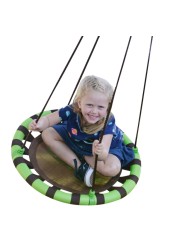Swurfer Orbit Tree Swing, Saucer Swing - Tree Swing for Kids Outdoor, Outdoor Swing for Kids, Weather Resistant, Padded Frame, Durable, Mesh, Quick and Easy Tool Free Assembly, Age 3 and Up (24 Inch)