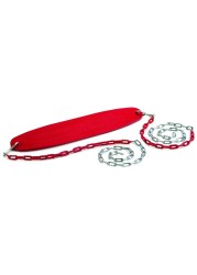Ultimate Swing Seat with Chains Red 250lb Capacity 58 ZincPlated Chain wVinyl Coating Fully Assembled Easy Installation Replacement Playset Accessory DIY Playground Accessories