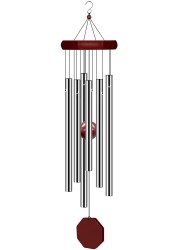 Memorial Wind Chimes Outdoor Large Deep Tone, Sympathy Wind-Chime Personalized with 6 Tuned Tubes, Elegant Chime for Garden Patio Balcony and Home