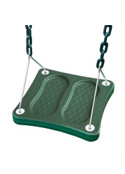 SwingNSlide NE 5041 StandUp Swing with 14 x 14 Swing Base and Coated Chains for Swing Set and Playset Green