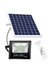 DuBom 100w to 800w 6000K Solar Flood Light Outdoor Remote IP67 Waterproof Solar Power Security Light Auto OnOff Dusk to Dawn for Yard Gazebo Shed Barn Porch Patio Garage Garden 100W