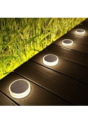 Lacasa Solar Deck Lights, 4 Pack 30LM Outdoor Solar Powered Step Lights, LED Dock Lights Natural White 4000K Light up All Night IP68 Waterproof Auto ON/Off for Garden Stairs Driveway Pathway Lighting