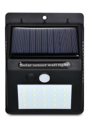 Generic 20 Led Motion Sensor Solar Light Black