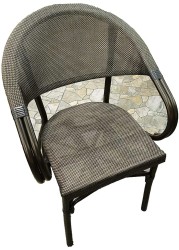Generic Textilene Brown Chair for Restaurant Furniture Set 1 Piece Dining Set Balcony Set Outdoor Garden Furniture Sets