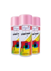 Elegant Spray Paint &ndash; Light Pink &ndash; 400ML &ndash; PACK OF 3, 3-Pack (400ML x 3 Pcs) &ndash; Multipurpose DIY Paint &ndash; Perfect for Outdoor Use