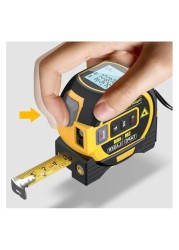 3-in-1 Laser Rangefinder with 5m Tape Measure &amp; LCD Backlight Display &ndash; Digital Distance Meter for Area &amp; Volume Measurements, Building &amp; Surveying Equipment
