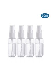 عام-4 حزمة 30ML رذاذ زجاجات الجميلة ميست شفافة فارغة من البلاستيك زجاجات قابلة لإعادة التعبئة زجاجة رذاذ عطر البخاخة الحاويات للسفر الأساسية