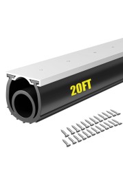 Garage Door Seals Bottom Rubber - Universal Garage Door Bottom Seal Weatherstrip Weather Stripping with Aluminum Track Retainer, Combination Weatherproofing Garage Door Seal Kit (20FT)
