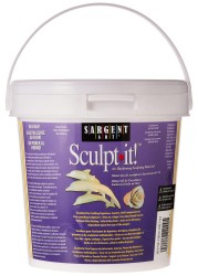 Sargent Art 2Pound White SculptIt Resealable Tub NonToxic Little or No Shrinkage Air Dry Easy Storage