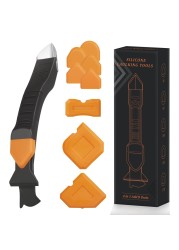 Silicone Caulking Tools, 4 in1 Silicone Sealant Finishing Tool by DEVENTORZ, Dried Caulk Remover Scraper, Caulk Remover Glass Glue Angle Scrape for Kitchen Bathroom Window, Sink Joint