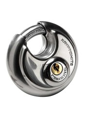 Kryptonite Keyed Padlock Stainless Steel Heavy Duty Lock with Keys High Security Waterproof Keyed Lock for Outdoor Use Gym Locker Sheds Fence Toolbox Storage UnitSilver