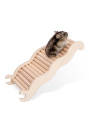 Niteangel Hamster Climbing Toy Wooden Ladder Bridge for Hamsters Gerbils Mice and Small Animals (Medium - 8.26&#39;&#39; L)