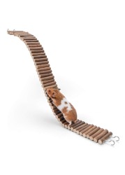 Niteangel Hamster Suspension Bridge Toy - Long Climbing Wooden Ladder for Hamsters Mice Mouse Gerbils Sugar Glider Rat and Other Small Animals (25.6L x 2.8W)