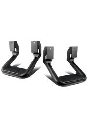 DNA Motoring SSTEP-BK Pair Black Aluminum Side Hoop Steps Compatible With Most Pickups and SUV&#39;s, 12&quot; L x 11&quot; W x 8&quot; H