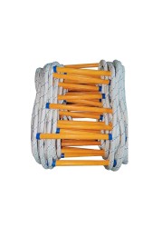 Rope Ladder,9.8 Feet Emergency Fire Escape Ladder Flame Resistant Safety Rope Ladder with Hooks,Fast to Deploy Sturdy and Strong Portable and Reusable 2 Story,Weight Capacity up to 2000 Pounds