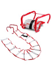 SIMEFUL Fire Escape Ladder Emergency Fire Ladder 2 Story Window Escape Ladders Extends to 15Feet with AntiSlip Rungs for Homes