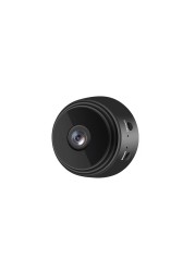 Generic-Black A9 Camera WIFI Remote Camera Wide-angle Home Security Night Vision Camera 1080P HD Camera with Magnetic Installation Black