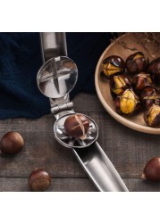 Hyg Protable Nutcracker Chestnut Clip430 Stainless Steel Chestnut Cutter Tool Pistachio Nut Opener Macadamia Nut KnifeWalnut OpenerMetal Nut Opener Plier Multifunction Nutcracker