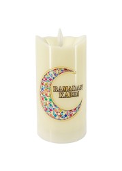 Ramadan Kareem Decorated LED Candle 7.5x15cm