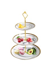 Aiwanto 3-Tier Cupcake Stand Tower Dessert Display Plate Serving Tray Dish Treat Stacked Pastry Fruit Serving Platter Carrier for Gift Tea Party Restaurant