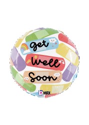 18&quot; Foil Balloon Cheerful Get Well Bandaid