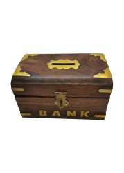 Wood Art Handicrafted Wooden Designed Money Bank/Coin Saving Box/Piggy Bank/Gifts for Kids, Girls, Boys & Adults