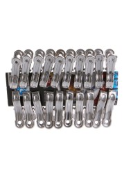 Lavish Tablecloth Clips Towel Clips Stainless Steel Clothes Pegs Hanging Pins Laundry Windproof Clips 20 Pcs Table Cloth Clips Metal
