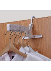 Aiwanto 5 Hole Folding Hanger Storage Wall Mounted Drying Clothes Rack Outdoor Cloth Storage Rack