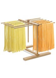 Pasta Drying Rack, AMOHEE 12 Bars Pasta Drying Rack Collapsible with Transfer Wand for Fresh Pasta, Spaghetti, Fettuccine, Lasagne
