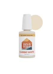 Oslo Home Touch Up Paint, Classic White, 20ml, Matte, w/brush in bottle, Quick drying, for Home, Kitchen cabinets, Walls