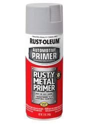 Rust-Oleum 249331 Automotive Rusty Metal Primer Spray Paint, 12 oz., Light Gray