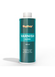 CrafTreat Gloss Varnish for Acrylic Painting 250 ml Clear Craft Materials Glossy Vanish Liquid for Clay Art Wood Furniture Canvas Paintings Craft Supplies