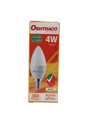 أوشتراكو 4 واط LED شمعة مصباح E14 - أبيض دافئ