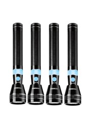 STARGOLD Rechargeable Flash Light, 4 In 1 LED Flashlight - High Power Super Bright Cree LED Torch Light - Built-In 2000mAh Li-Ion Battery