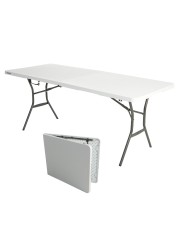 Lifetime, 6-Foot, Fold-In-Half Table, Rectangle, Residential, White Granite Colour, LFT-80333